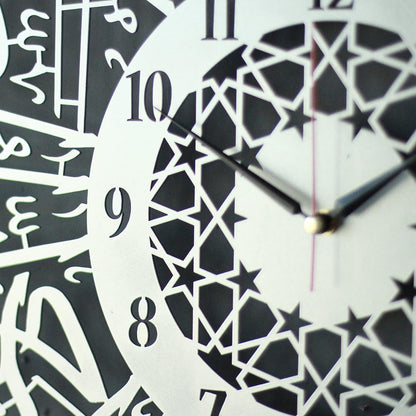 Surah Al Ikhlas Acrylic Islamic Clock Wall Art | Islamic Ramadan Wall Decorations | Arabic Calligraphy | Quran Wall Art