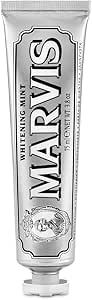 Marvis Whitening Mint Toothpaste 85ml – Strong Mint Flavor, Stain Removal, Fresh Breath, No Fluoride!