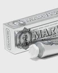 Marvis Whitening Mint Toothpaste 85ml – Strong Mint Flavor, Stain Removal, Fresh Breath, No Fluoride!